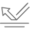 Bouncing arrow into an checkmark icon