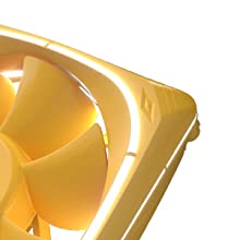 Vetroo DF120 120mm Case Fan White LED Lighting PC Cooling Fan With Yellow