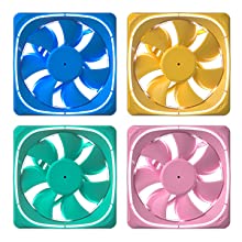Vetroo DF120 120mm Case Fan White LED Lighting PC Cooling Fan With Yellow
