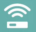 An Icon of a Wireless Device Outputting Wireless Signal through Three Lines