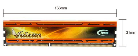 the dimensions of the memory module