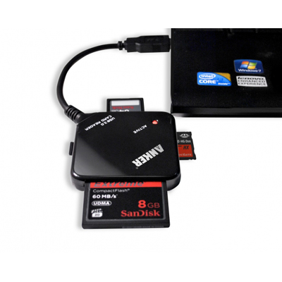 Anker 68UPCRDIO-B4U All-in-one USB 3.0 USB 3.0 4-Slot Multi-Purpose Card Reader