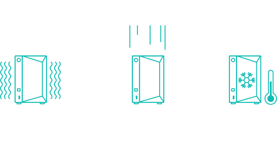 Asustor AS5202T 2 Bay Nimbustor 2 Desktop NAS (Diskless) 20 three storage warning icons
