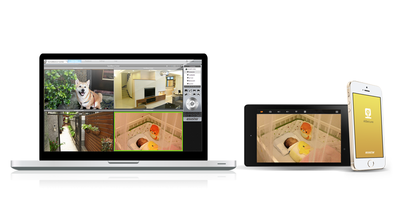 Asustor AS5202T 2 Bay Nimbustor 2 Desktop NAS (Diskless) 62 NVR_family, a laptop , a tablet and a phone