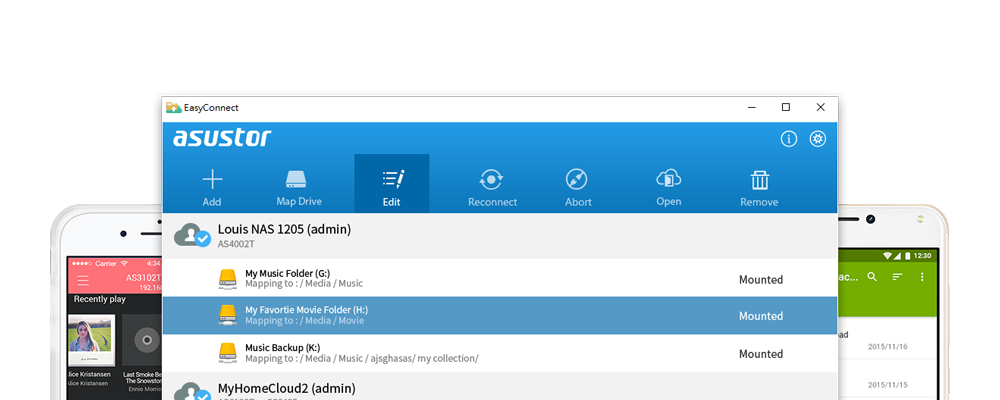 Asustor AS5202T 2 Bay Nimbustor 2 Desktop NAS (Diskless) 27 a screenshot of Effortless Connections