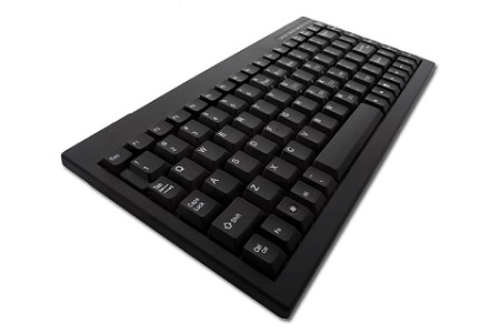 ACK-595 - Mini Keyboard with Embedded Numeric Keypad (PS/2, Black)