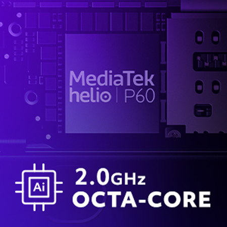 MediaTek P60 processor close look with frequency and cores mark