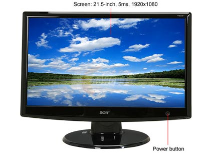 Acer H213H bmid Black 21.5" 5ms 16:9 Full HD 1080P Widescreen LCD w/Speakers - Retail