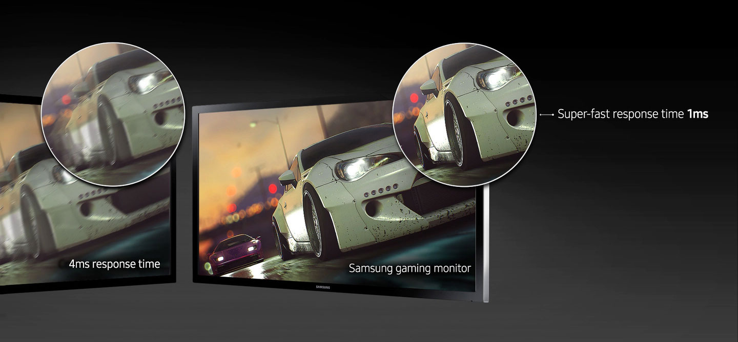 two same images showing different effect between 4ms and 1ms