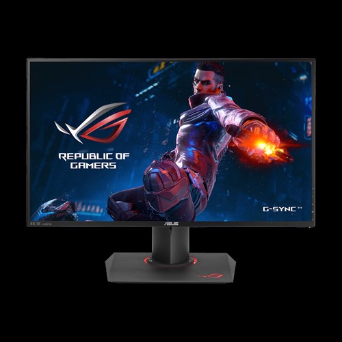 a 24-236-748 monitor is facing left with a man shooting picture as the screenfill