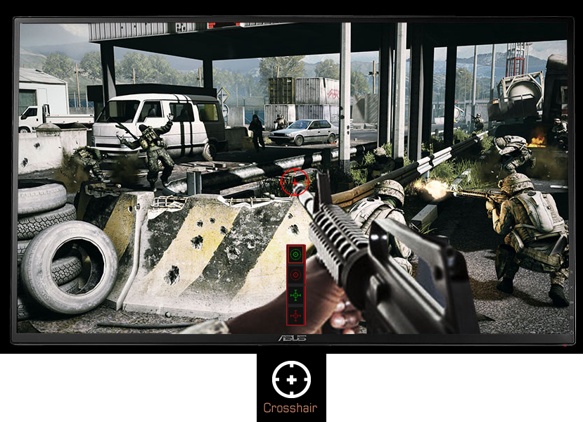 the screenshot with crosshair effect