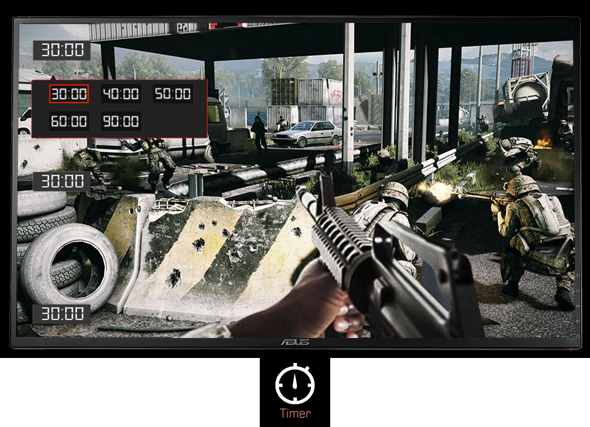 the screenshot with timer effect
