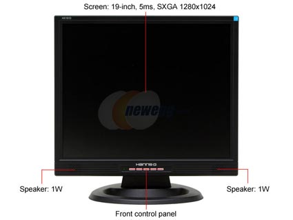 Hanns·G HX-191DPB Black 19" 5ms  LCD Monitor Built in Speakers - Retail