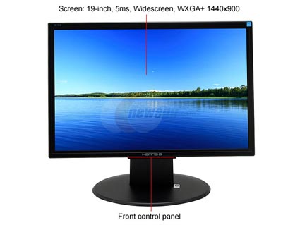 Hanns·G HB-191DPB Black 19" 5ms Widescreen LCD Monitor Built-in Speakers - Retail