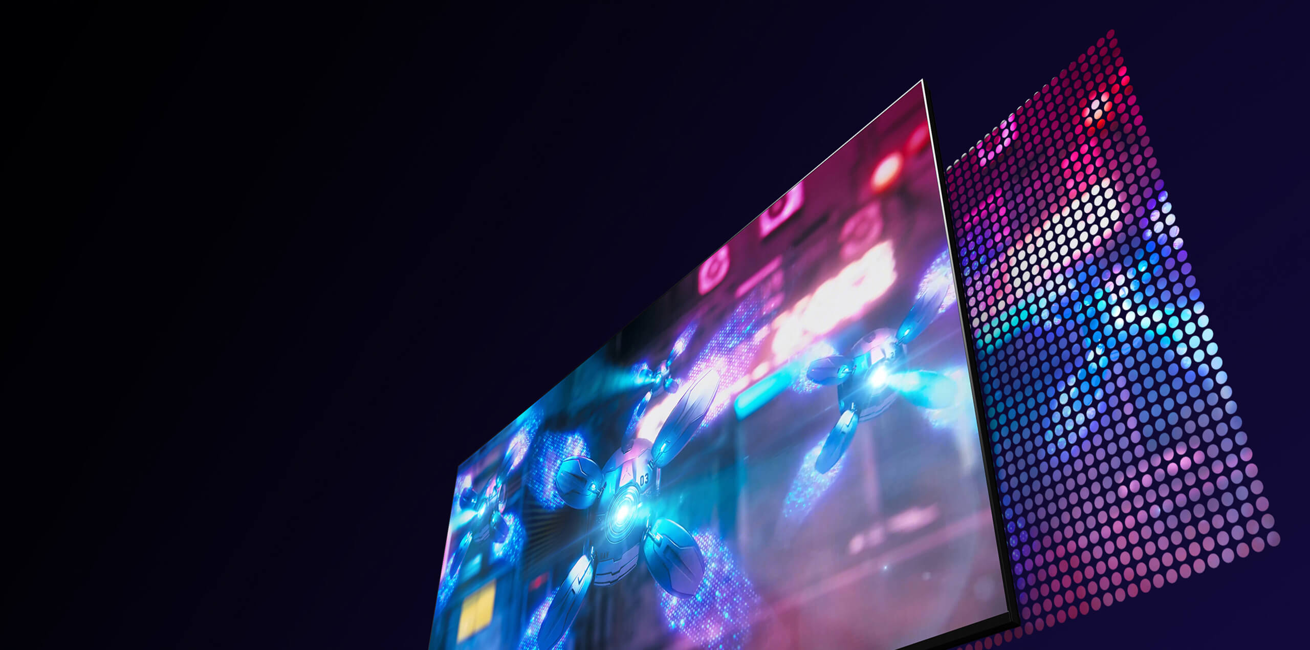 the monitor with a game screenshot as screen