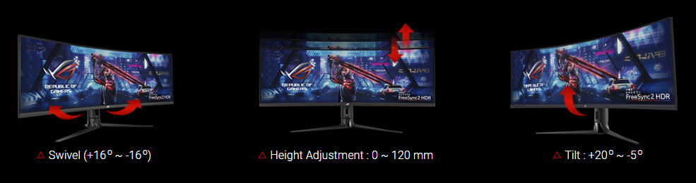 different angles of the monitor
