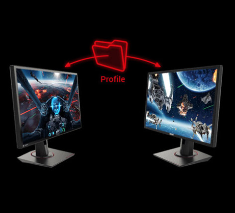 the profile between two monitors