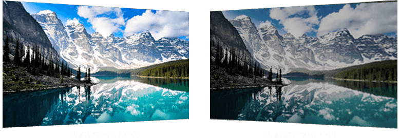 a natural scene in different brightness