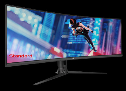 a fighting man as screen of the monitor