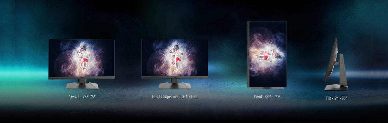 four different angles of the monitor