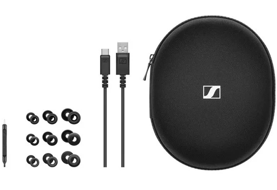 Adapters in silicone, lamellar and Comply Memory Foam, cable and packing box