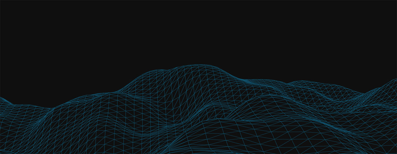 Computer graphic outline of hills