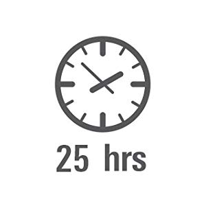 Clock Icon and 25 Hours Text
