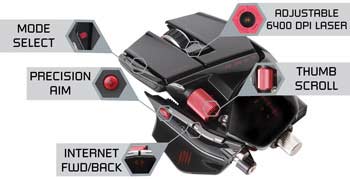 Mad Catz R.A.T. 9 Wireless Gaming Mouse - Precision Aim Mode