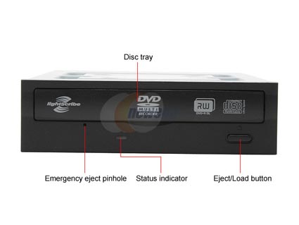 LITE-ON 20X DVD±R DVD Burner with LightScribe Black SATA Model LH-20A1L-05 - OEM