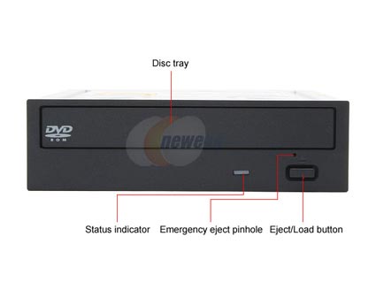 ASUS Black SATA DVD-ROM Drive Model DVD-E616A3T - OEM
