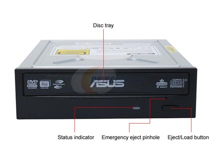 ASUS 20X DVD±R DVD Burner with LightScribe Black SATA Model DRW-2014L1T LightScribe Support - Retail