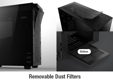 anidees AI-Crystal-Lite Tempered Glass Mid Tower Gaming Computer Casen
