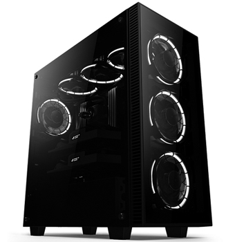 anidees AI-Crystal-Lite Tempered Glass Mid Tower Gaming Computer Casen