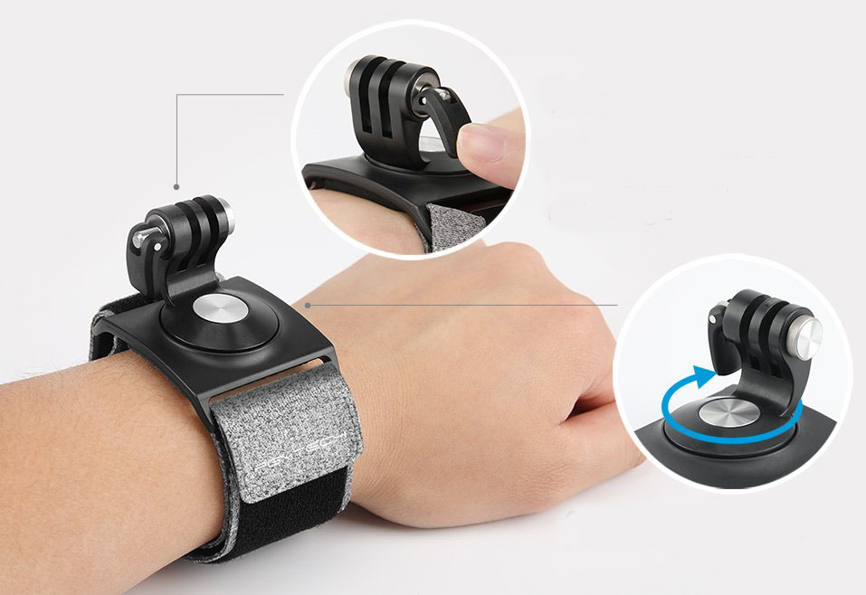 a man putting his right hand into the lanyard of PGYTECH Protective Case