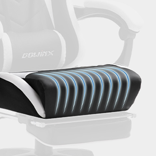 Dowinx Gaming Chair Ergonomic Racing Style Recliner with Massage Lumbar Support, Office Armchair for Computer PU Leather E-Sports Gamer Chairs with Retractable Footrest(Blackwhite) 8 Dowinx Gaming Chairs