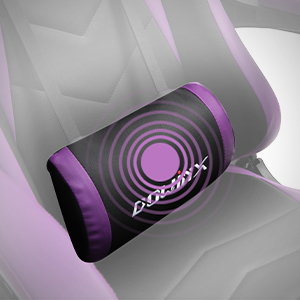 Dowinx Gaming Chair Ergonomic Racing Style Recliner with Massage Lumbar Support, Office Armchair for Computer PU Leather E-Sports Gamer Chairs with Retractable Footrest (Black&Purple) 2 Dowinx Gaming Chairs