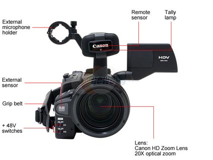 Canon XH A1 Black High Definition Professional Camcorder