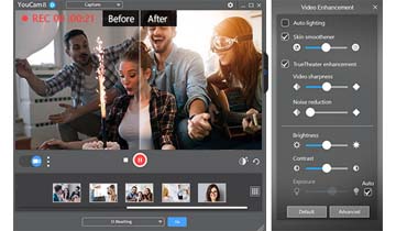 Live Lighting, Sharpness & Denoise Adjustment