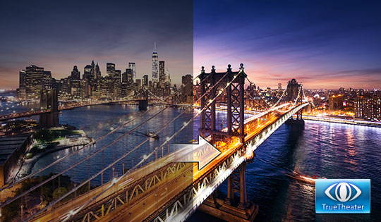 Comparison in images with TrueTheater and without