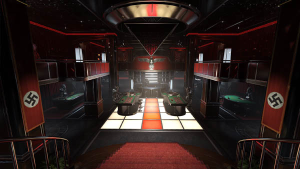 Wolfenstein: Youngblood Screenshot Showing the Inside of a Nazi Building