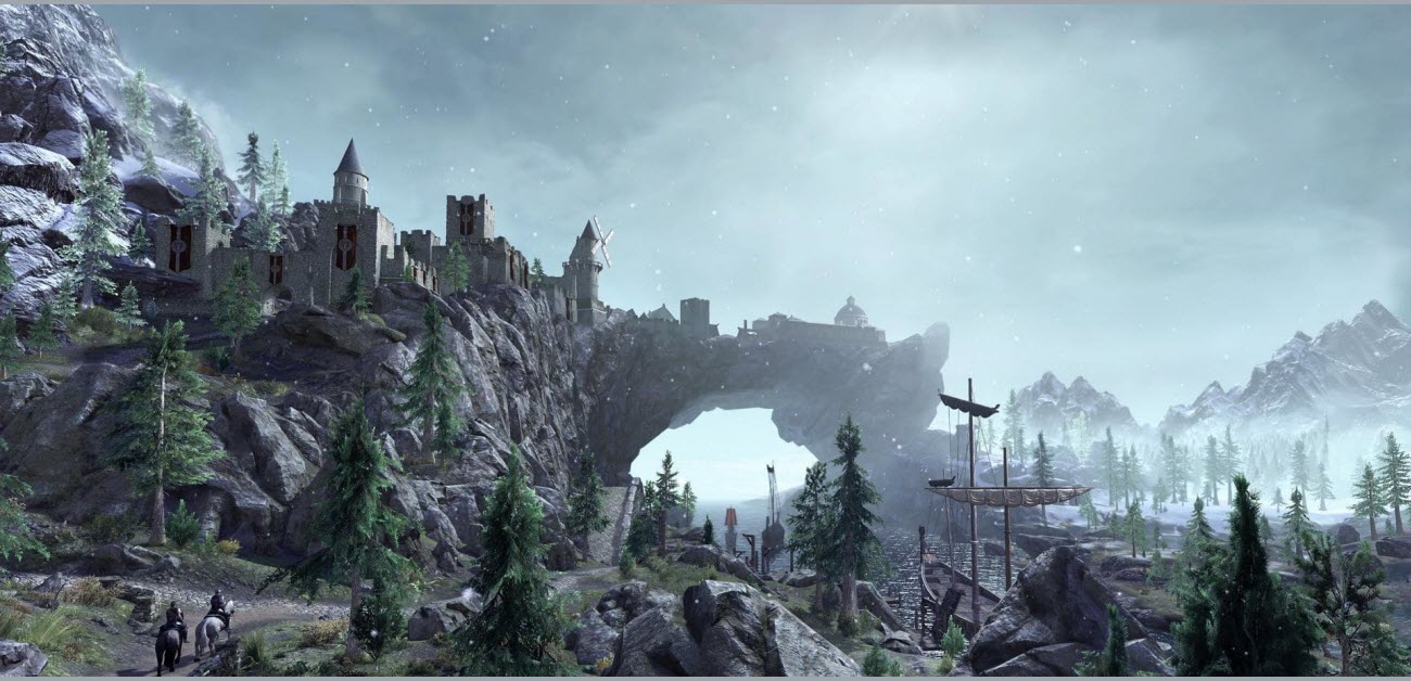 a picture of the world of western skyrim