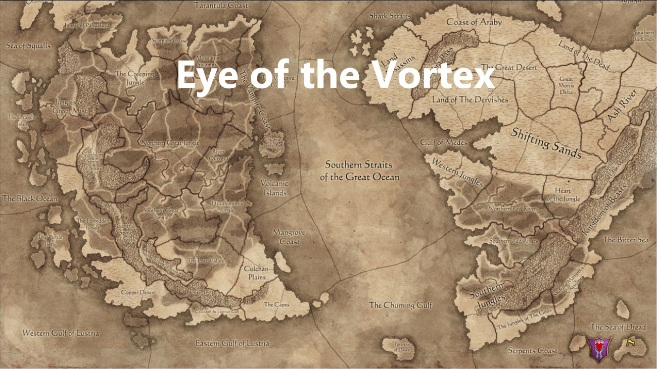 Eye of the Vortex map with start position for the Blade