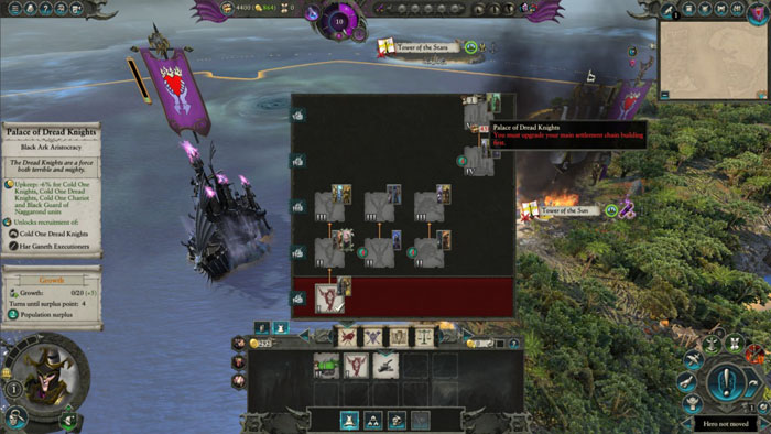 An interface shows introduction of Palace of Dread Knights and what gamer need do first.