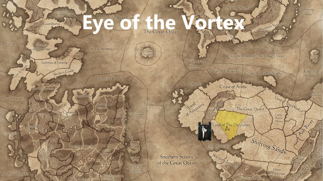 Eye of the Vortex map with start position for the Shadow