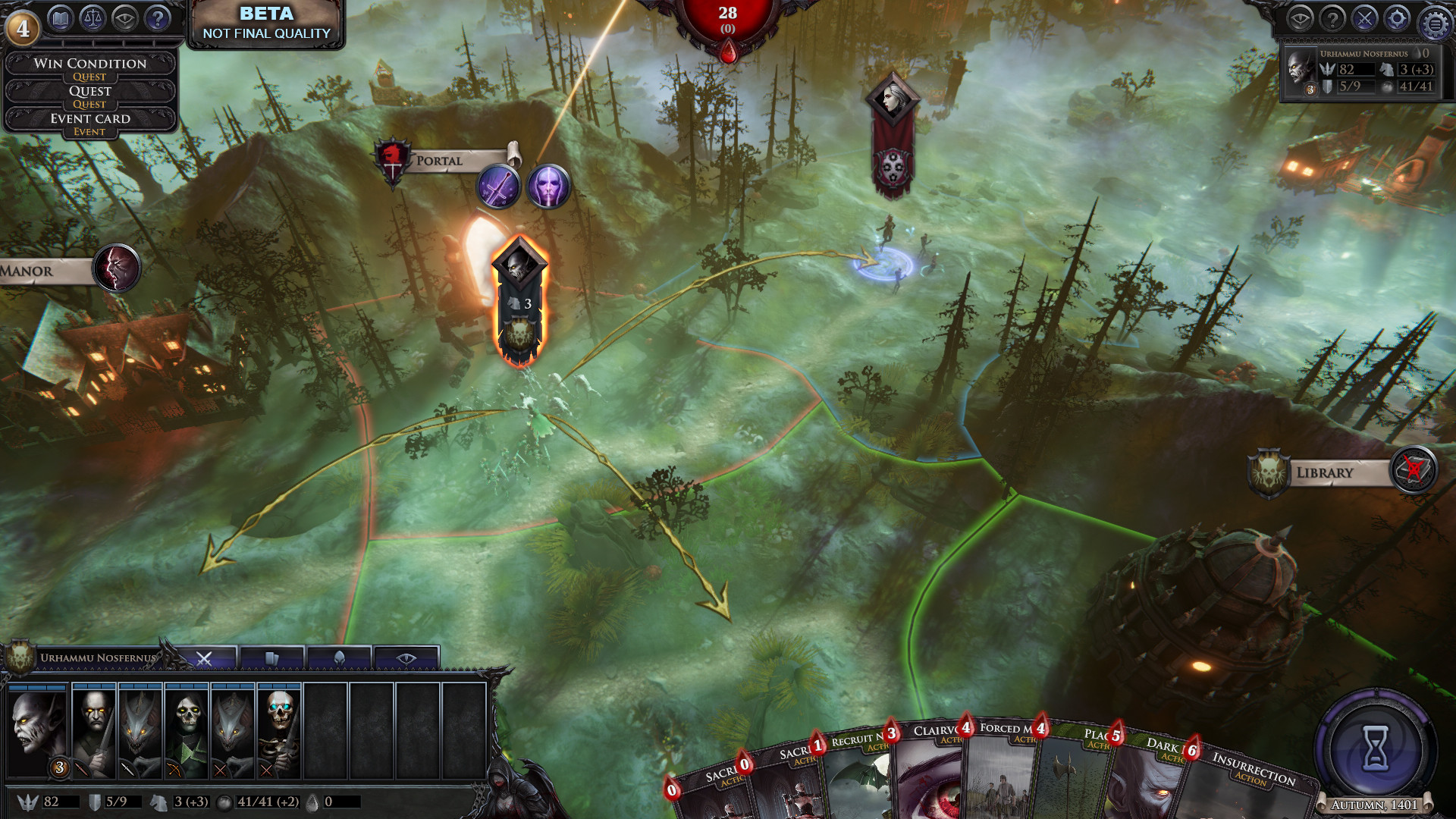 screenshot2 for Immortal Realms: Vampire Wars showing a green swamp