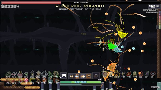 screen shot for Risk of Rain showing fighting scene