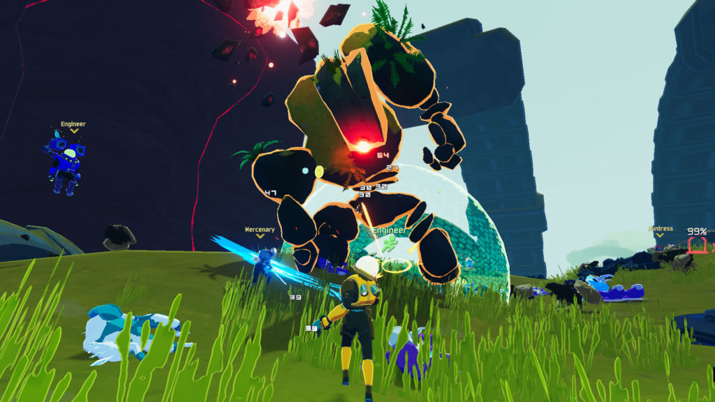 Risk of Rain 2 monster and boss fight