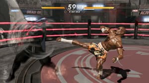 Hayate phasing away from Zack's missed kick