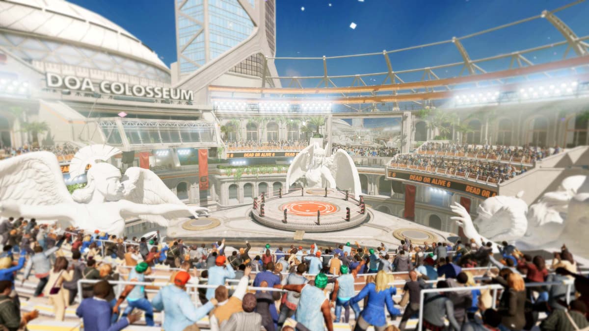 DOA Colosseum with tons of spectators in the stands around a ring