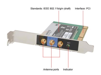 LINKSYS WMP300N 32-bit PCI Interface High-speed Wireless-N Wireless Adapter - Retail